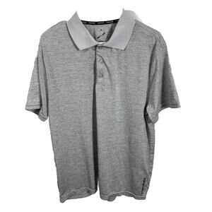 HEAD Men’s Large Performance Polo Shirt Gray Tennis Golf Moisture Wicking